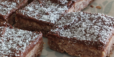 Chocolate Coconut Slice (Top 10 Most Common Food Allergens Free)